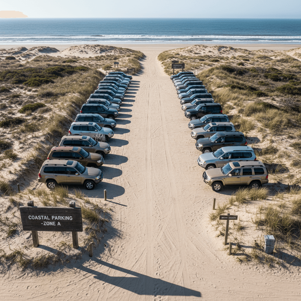 Area parkir aman di AREA CAMPING PANTAI KEBO
