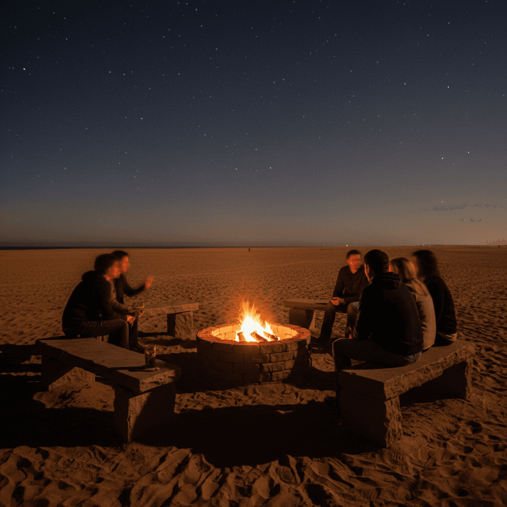 Tempat api unggun di AREA CAMPING PANTAI KEBO