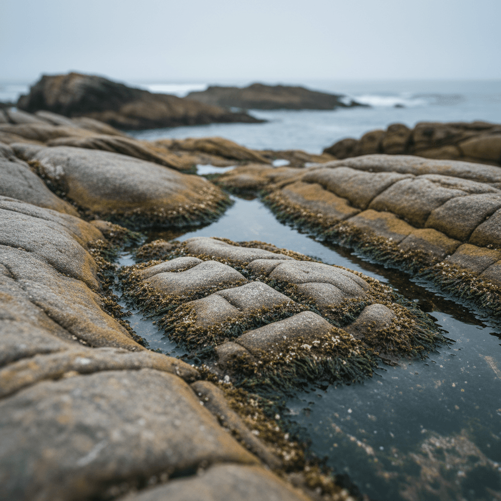 Detail tekstur alam di Pantai Kebo