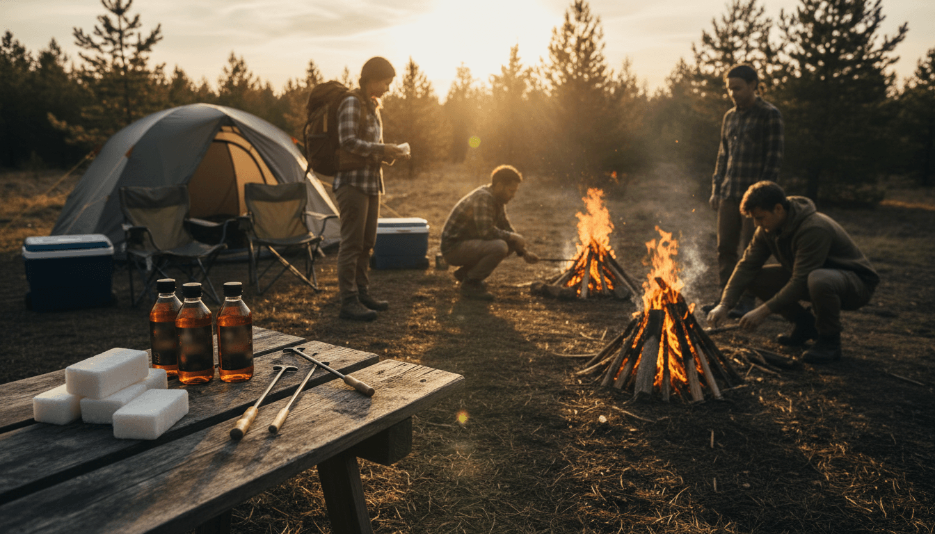 Pengunjung menikmati aktivitas di area camping